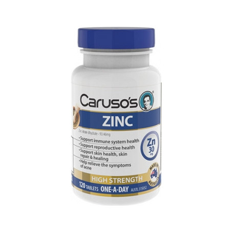 Carusos Health Zinc 120 Tablets