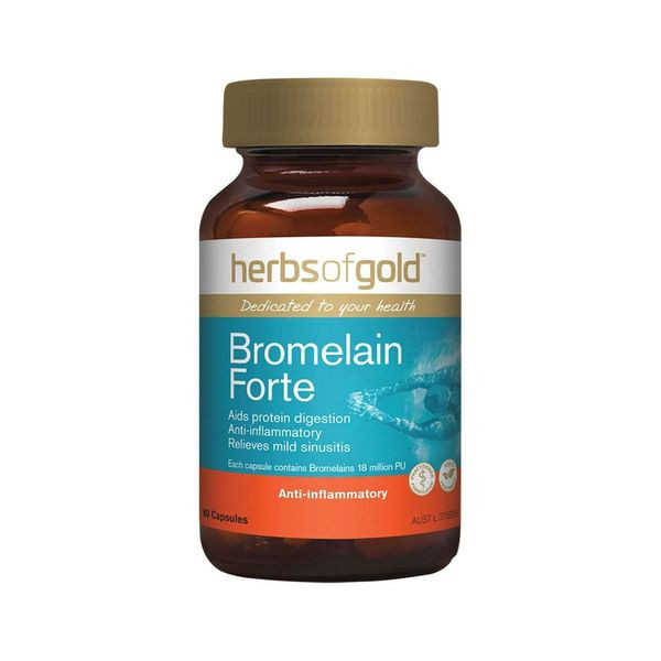 Herbs Of Gold Bromelain Forte 60 Vege Capsules