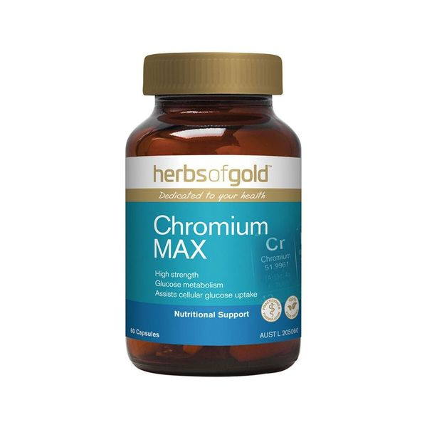 Herbs Of Gold Chromium Max 60 Vege Capsules