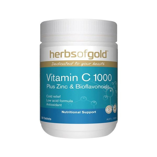 Herbs Of Gold Vitamin C 1000 + Bioflavonoids 120 Tablets
