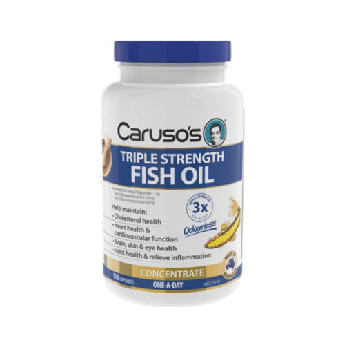 Carusos Health Triple Strength Fish Oil Concentrate 150 Capsules