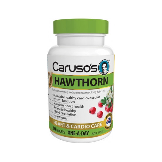 Carusos Health Hawthorn 60 Tablets