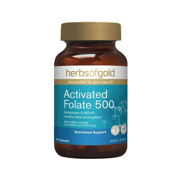 Herbs Of Gold Activated Folate 500 60 Capsules