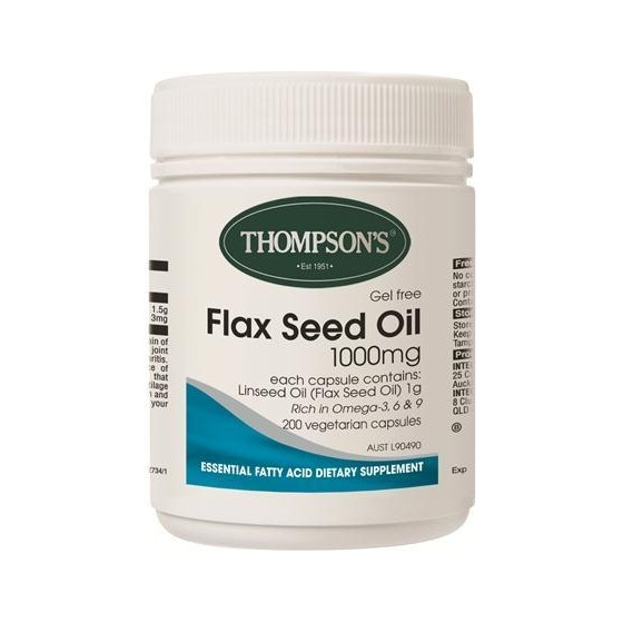 Thompsons Flaxseed Oil 1g 200 Capsules