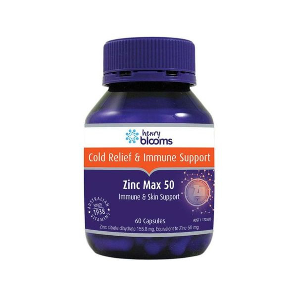 Blooms Zinc Max 50mg 60 Capsules