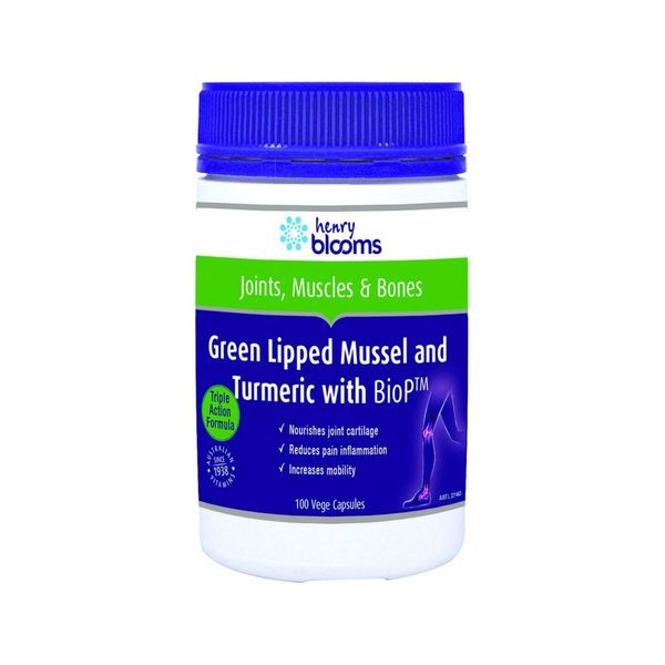 Blooms Green Lipped Mussel + Turmeric 1500mg 100 Capsules