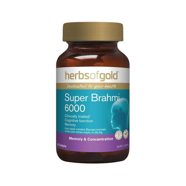 Herbs Of Gold Super Brahmi 6000 60 Tablets