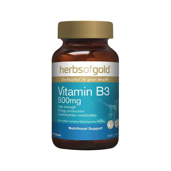 Herbs Of Gold Vitamin B3 500mg 60 Tablets